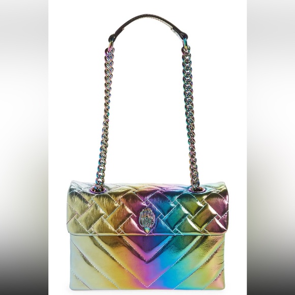 Kurt Geiger Kensington Rainbow Quilted Leather Eagle Chain Shoulder Bag Designer - Picture 7 of 16